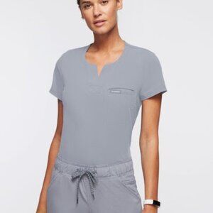 Women's 1-Pocket Tuck-In Scrub Top Color: Gray Size: M
